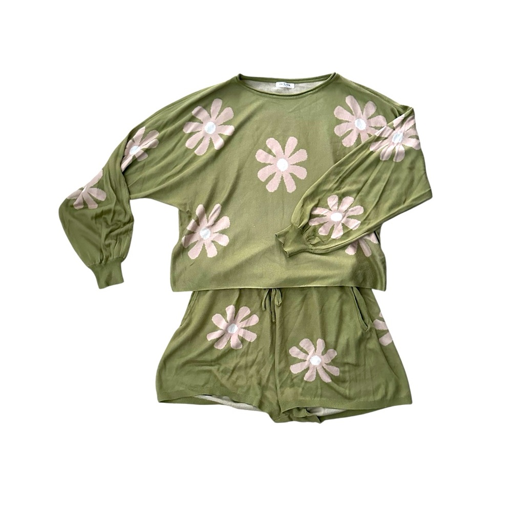 Boho Green Floral women’s Piece Set